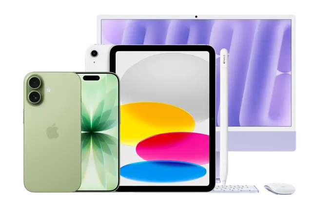 iMac M4 (16GB · 256GB) + iPad 11" 128GB + Apple Pencil + iPhone 17 256GB